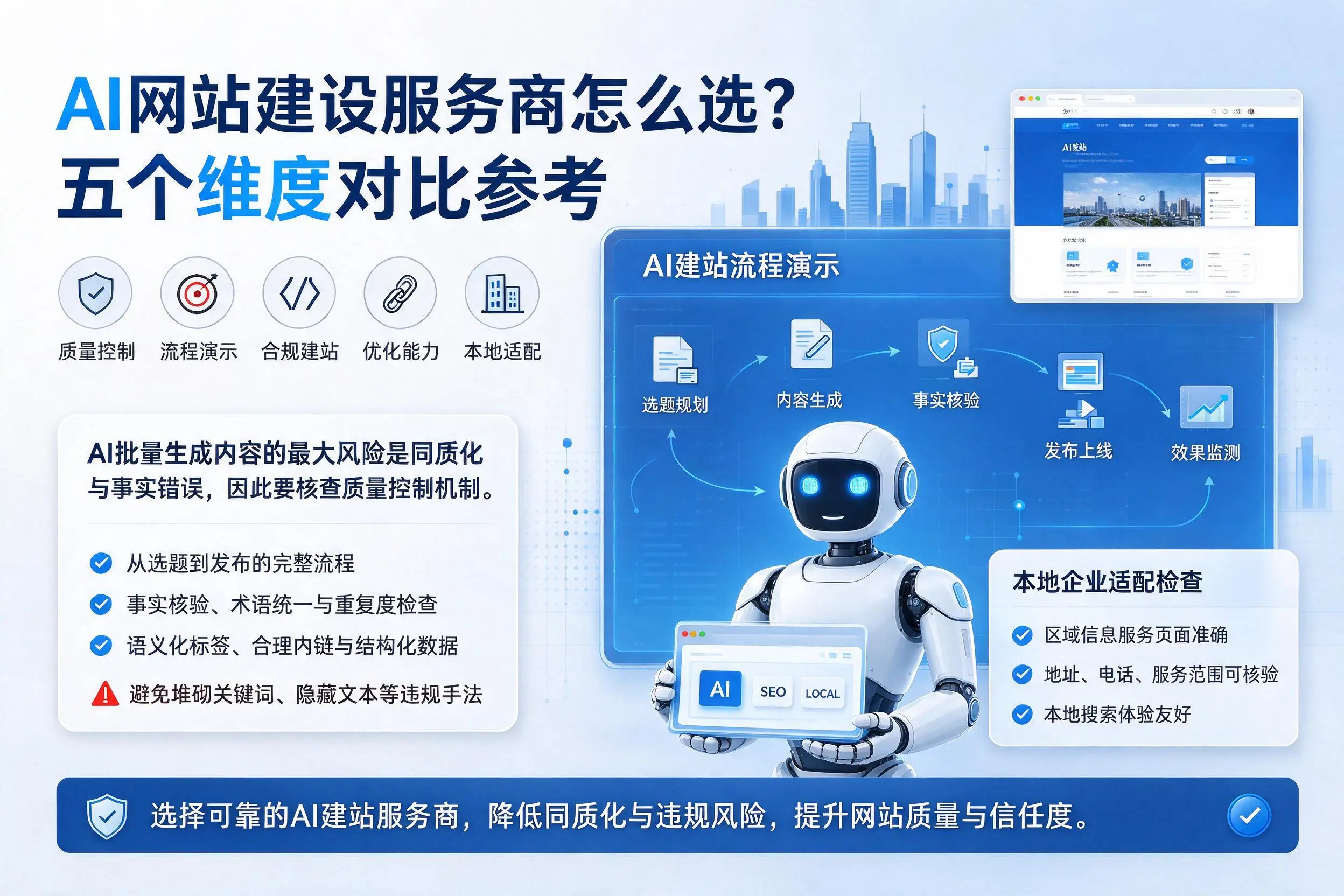咸宁AI网站建设服务商怎么选？五个维度对比参考